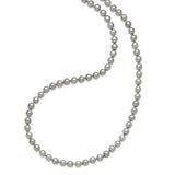 Majestik 10-11mm Grey Imitation Shell Pearl Hand Knotted Endless Necklace-WBC-QMJNS10G-36