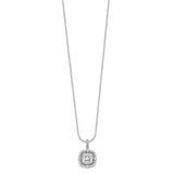 SS Rhodium-Plated & CZ Brilliant Embers Necklace-WBC-QMP889-18