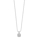 SS Rhodium-Plated & CZ Brilliant Embers Necklace-WBC-QMP902-18