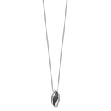 Sterling Silver Rhod Plated Black and White Diamond Pendant Necklace-WBC-QP3832