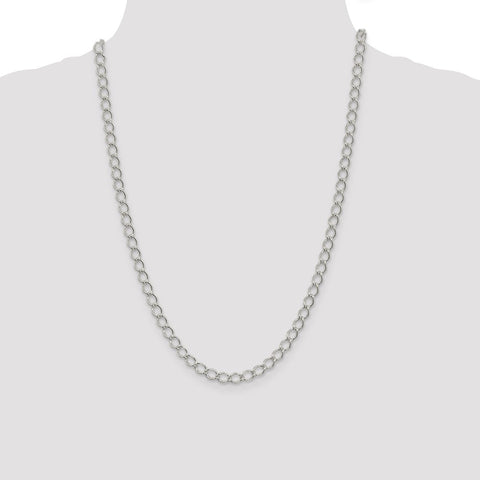 Sterling Silver 5.75mm Fancy Open Curb Chain-WBC-QPE14-24