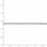 Sterling Silver 2.5mm Open D/C Curb Chain Anklet-WBC-QPE29-10