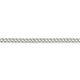 Sterling Silver 3.65mm Open D/C Curb Chain-WBC-QPE31-24