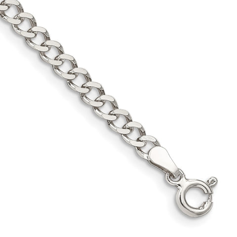Sterling Silver 3.65mm Open D/C Curb Chain-WBC-QPE31-7