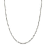 Sterling Silver 3.65mm Open D/C Curb Chain-WBC-QPE31-24