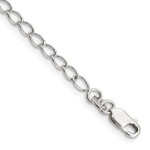 Sterling Silver 3mm Half Round Wire Open Curb Chain-WBC-QPE32-7