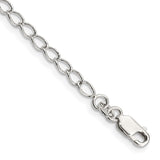Sterling Silver 3mm Half Round Wire Open Curb Chain-WBC-QPE32-8