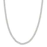 Sterling Silver 4.5mm Half round Wire Open Curb Chain-WBC-QPE58-18
