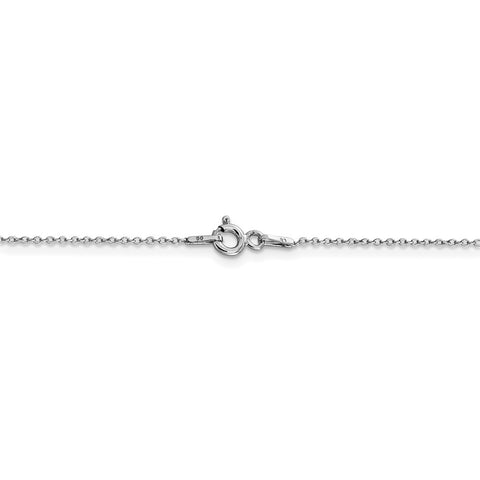 Sterling Silver 1mm Rhodium-plated Cable Chain-WBC-QPE63R-14