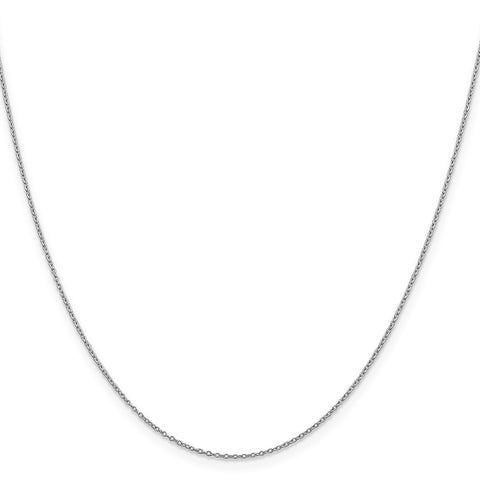 Sterling Silver 1mm Rhodium-plated Cable Chain-WBC-QPE63R-14