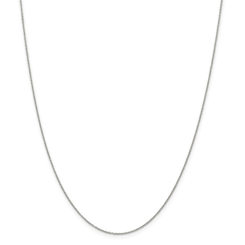 Sterling Silver 1mm Rhodium-plated Cable Chain-WBC-QPE63R-16