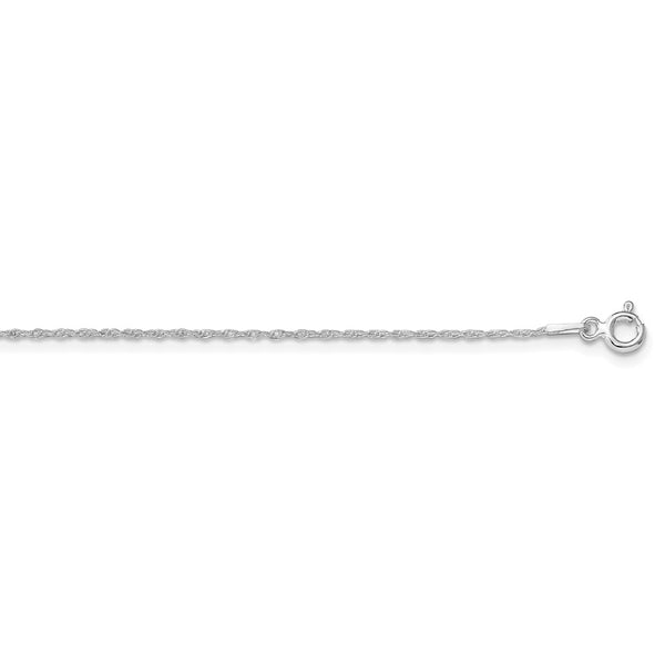 Sterling Silver Rhodium-plated 1.25mm Loose Rope Chain-WBC-QPE65R-18
