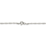 Sterling Silver 1mm Diamond-cut Long Link Cable Chain-WBC-QPE68-30