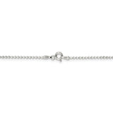 Sterling Silver 1.15mm Square Fancy Beaded Chain Anklet-WBC-QPE74-9