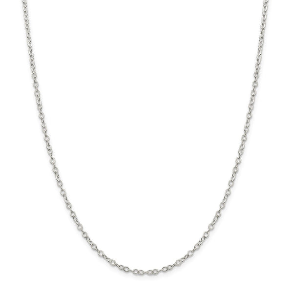 Sterling Silver 2.5mm Flat Open Oval Cable Chain-WBC-QPE80-24