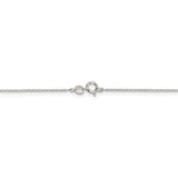 Sterling Silver .95mm Diamond-cut Forzantina Cable Chain w/2in ext.-WBC-QPE81E-18