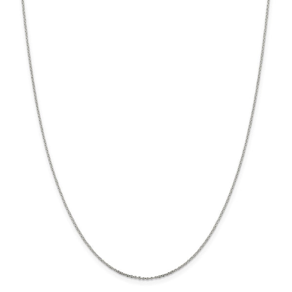 Sterling Silver .95mm Diamond-cut Forzantina Cable Chain w/2in ext.-WBC-QPE81E-18
