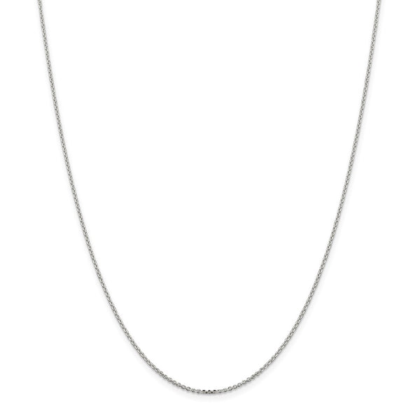 Sterling Silver 1.4mm Diamond-cut Forzantina Cable Chain w/4in ext.-WBC-QPE82E-22