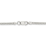 Sterling Silver 3.4mm D/C Square Franco Chain-WBC-QQF100-20