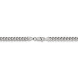 Sterling Silver 5mm Domed w/ Side D/C Curb Chain-WBC-QRC150-18