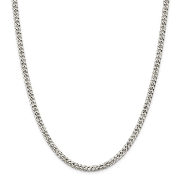 Sterling Silver 5mm Domed w/ Side D/C Curb Chain-WBC-QRC150-18