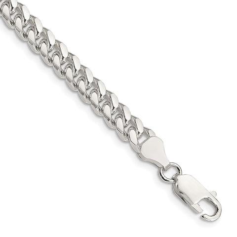 Sterling Silver 6mm Domed w/ Side D/C Curb Chain-WBC-QRC180-9