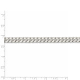 Sterling Silver 7mm Domed w/ Side D/C Curb Chain-WBC-QRC200-24