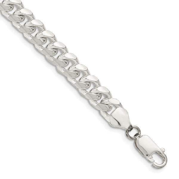 Sterling Silver 7.35mm Domed w/ Side D/C Curb Chain-WBC-QRC220-8
