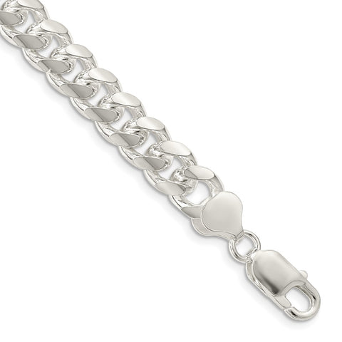 Sterling Silver 8.5mm Domed w/ Side D/C Curb Chain-WBC-QRC240-9