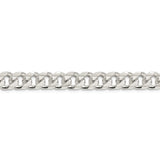 Sterling Silver 10.5mm Domed w/ Side D/C Curb Chain-WBC-QRC300-24