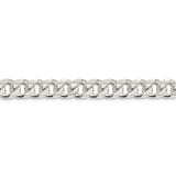 Sterling Silver 10.5mm Domed w/ Side D/C Curb Chain-WBC-QRC300-9