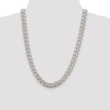 Sterling Silver 10.5mm Domed w/ Side D/C Curb Chain-WBC-QRC300-24