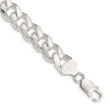 Sterling Silver 10.5mm Domed w/ Side D/C Curb Chain-WBC-QRC300-10