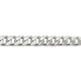 Sterling Silver 11mm Domed w/ Side D/C Curb Chain-WBC-QRC350-10