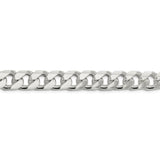 Sterling Silver 11mm Domed w/ Side D/C Curb Chain-WBC-QRC350-22