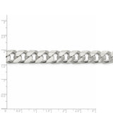 Sterling Silver 11mm Domed w/ Side D/C Curb Chain-WBC-QRC350-24