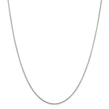Sterling Silver Rhodium-plated 1mm Round Snake Chain-WBC-QSN030R-18