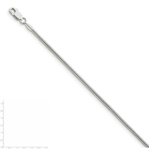 Sterling Silver 1.75mm Snake Chain-WBC-QSN050-28