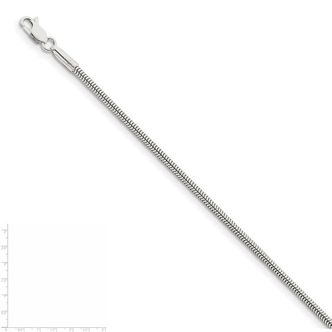 Sterling Silver 2mm Snake Chain-WBC-QSN060-28