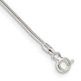 Sterling Silver 1.2mm Round Snake Chain Anklet-WBC-QSNL035-9