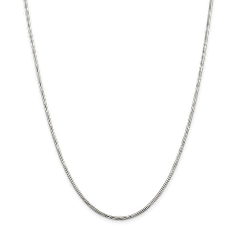 Sterling Silver 1.6mm Round Snake Chain-WBC-QSNL050-24