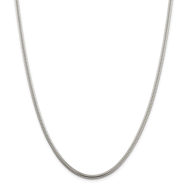 Sterling Silver 3mm Round Snake Chain-WBC-QSNL080-26