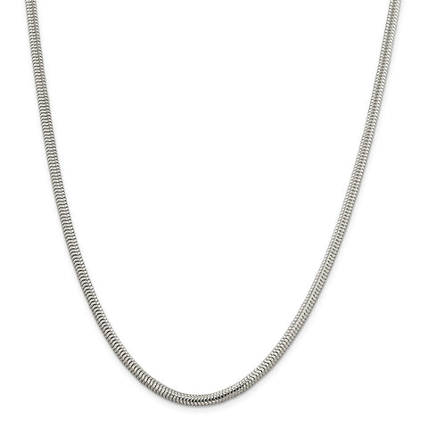 Sterling Silver 4mm Round Snake Chain-WBC-QSNL100-26
