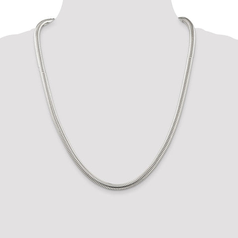 Sterling Silver 6mm Round Snake Chain-WBC-QSNL150-24