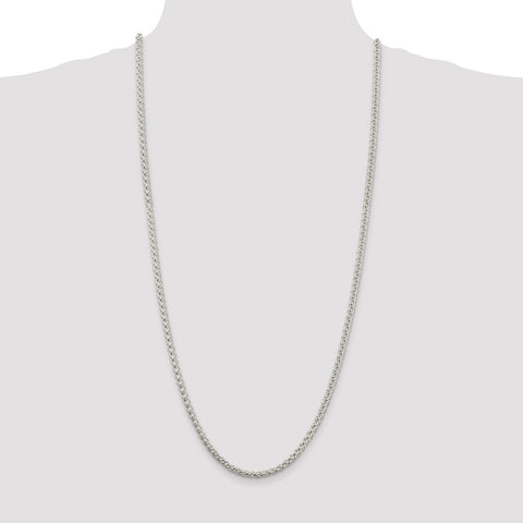 Sterling Silver 4mm Round Spiga Chain-WBC-QSP150-30