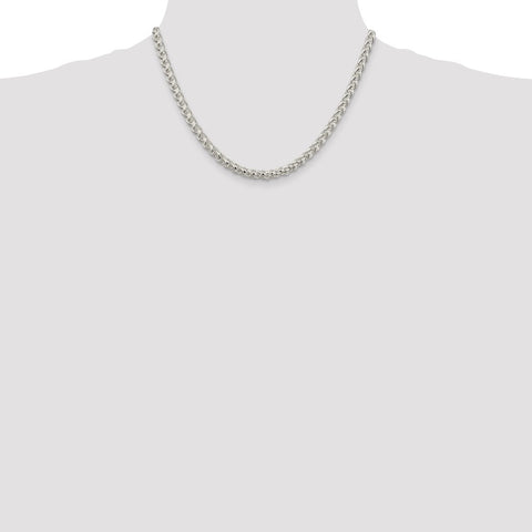 Sterling Silver 5mm Round Spiga Chain-WBC-QSP200-18