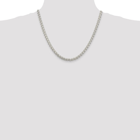 Sterling Silver 5mm Round Spiga Chain-WBC-QSP200-20