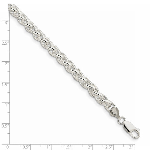 Sterling Silver 6mm Round Spiga Chain-WBC-QSP250-22