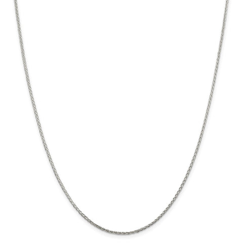 Sterling Silver 1.5mm Diamond-cut Round Spiga Chain-WBC-QSR040-30