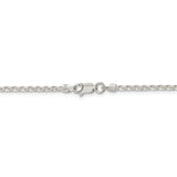 Sterling Silver 2.15mm Diamond-cut Round Spiga Chain-WBC-QSR060-28